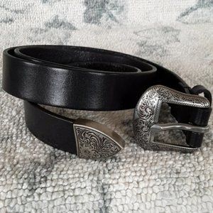RLL Ralph Lauren Men's Black Leather Belt